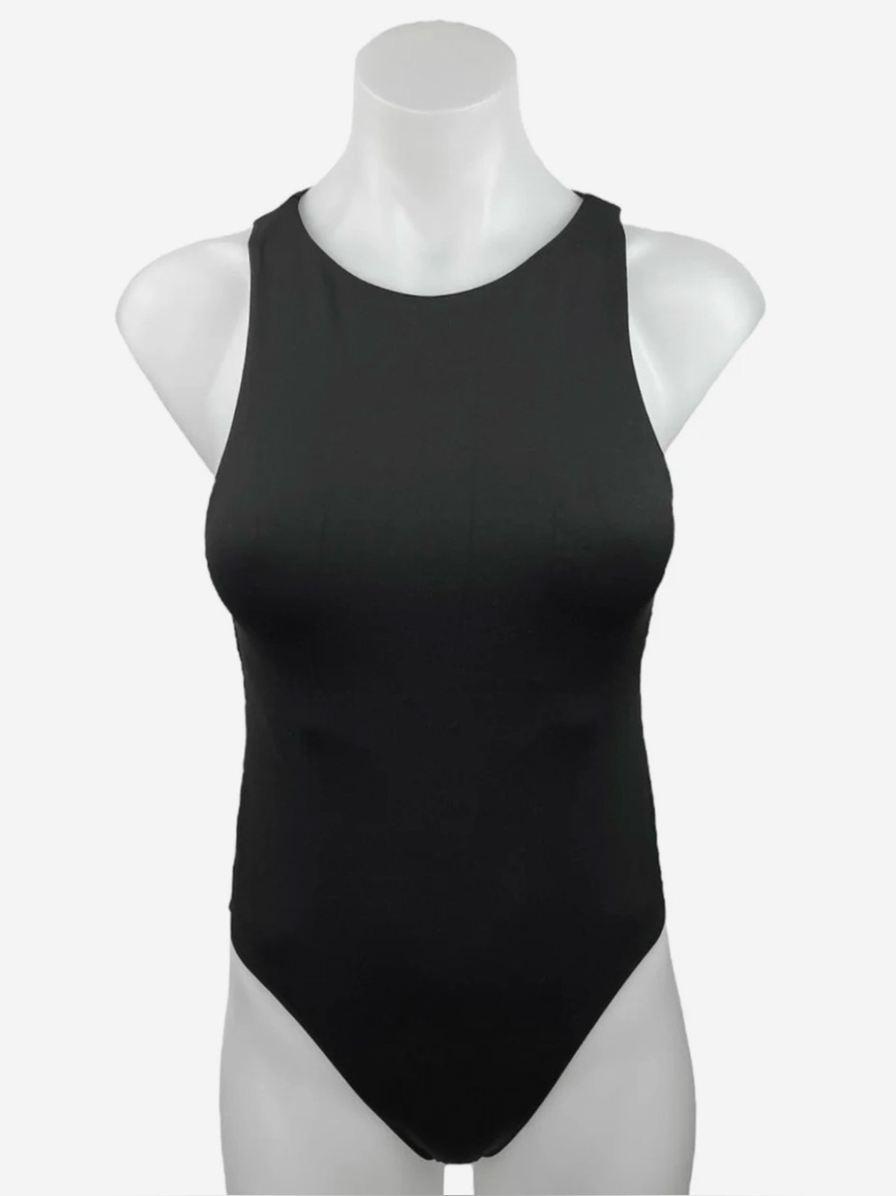 Zara Black Sleeveless High-Neck Bodysuit